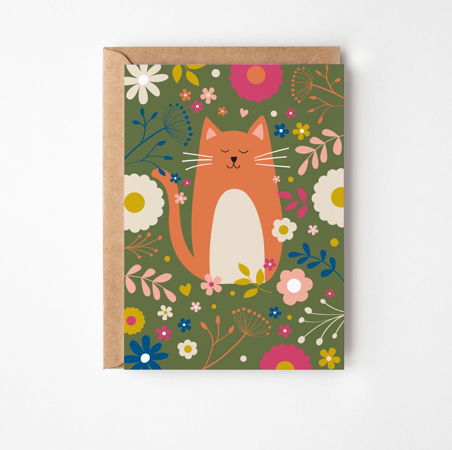 Cat Blank Greetings Card