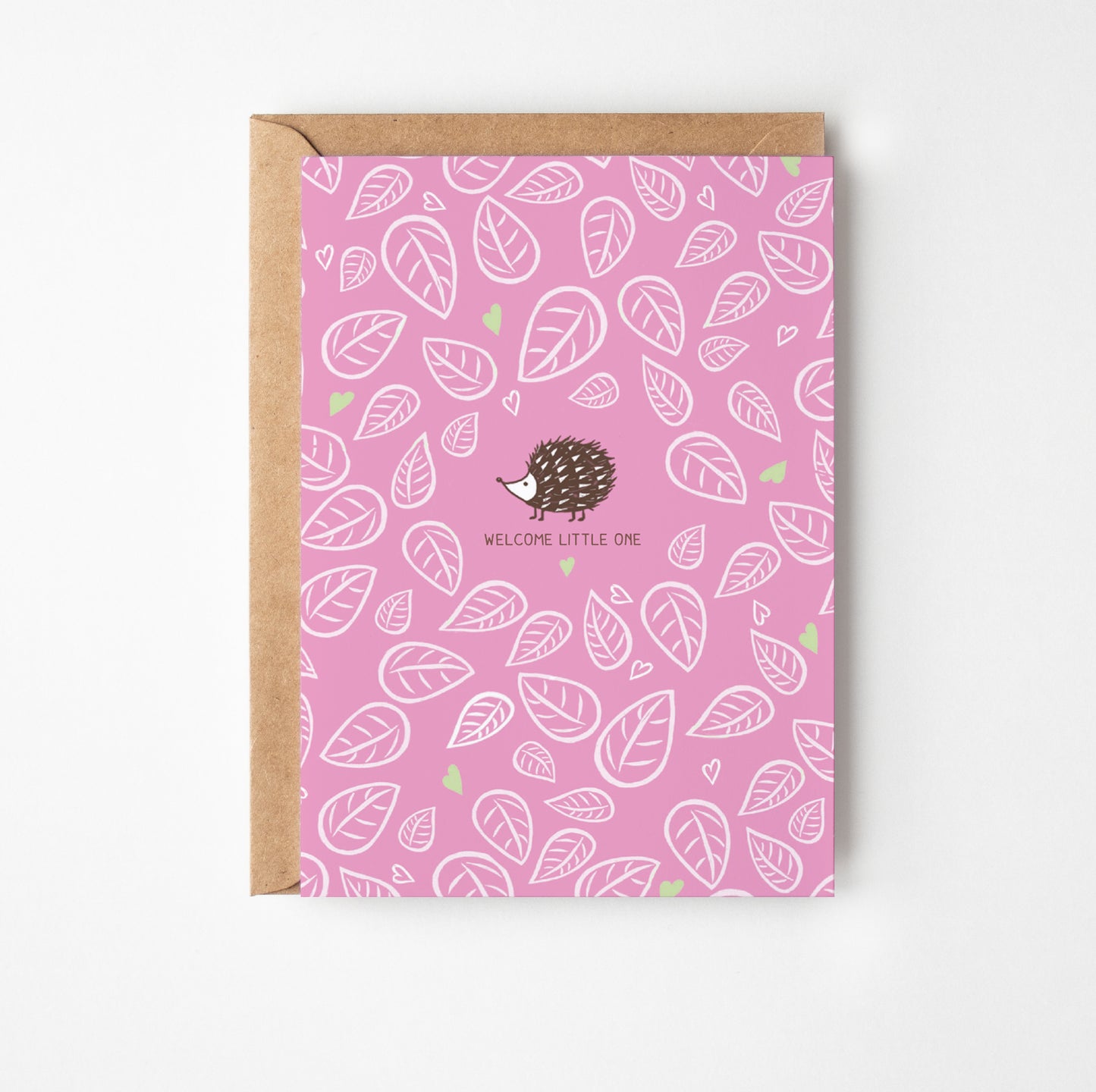 Baby Girl Hedghog Greetings Card
