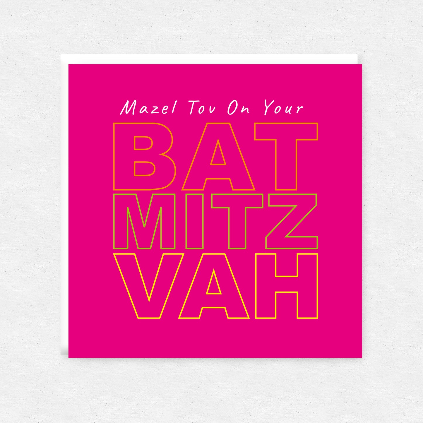 Jewish Graphic Bat Mitzvah Greetings Card
