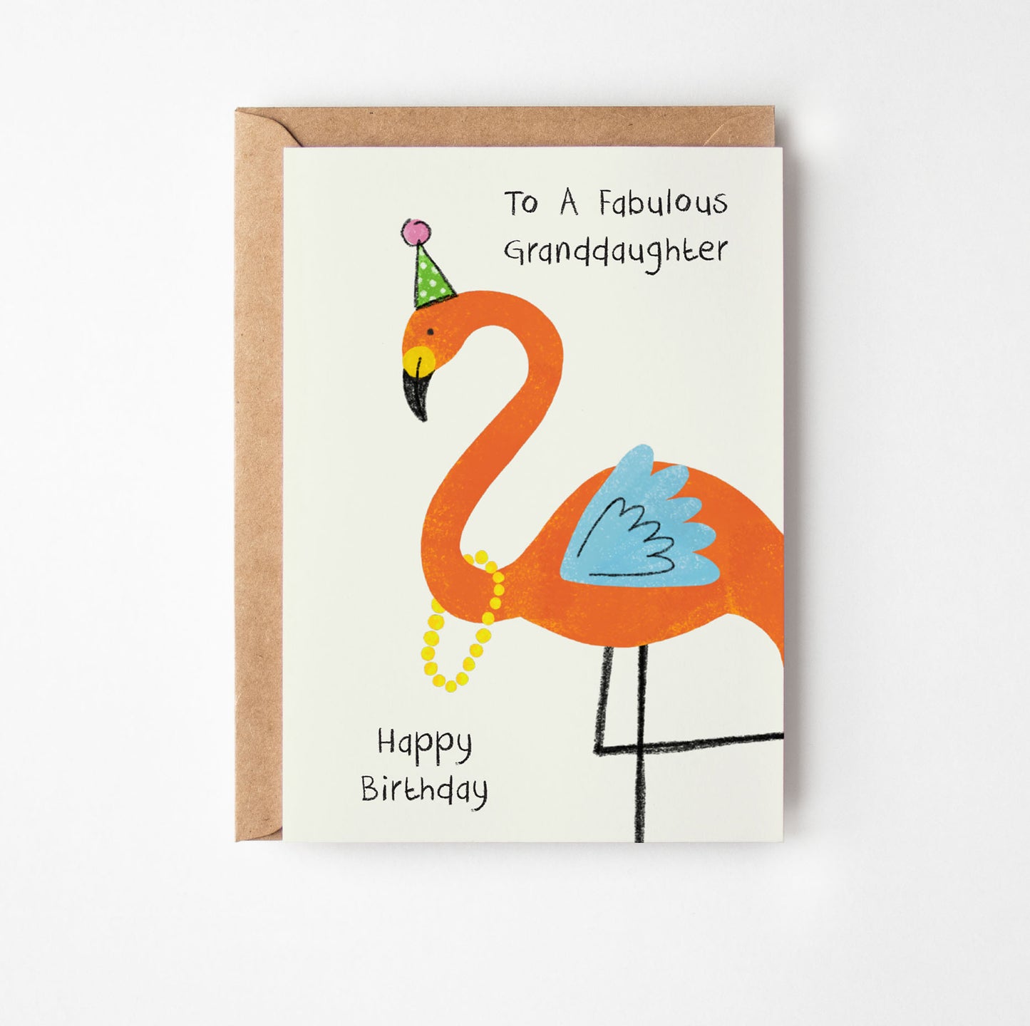 Granddaughter Flamingo Birthday Card