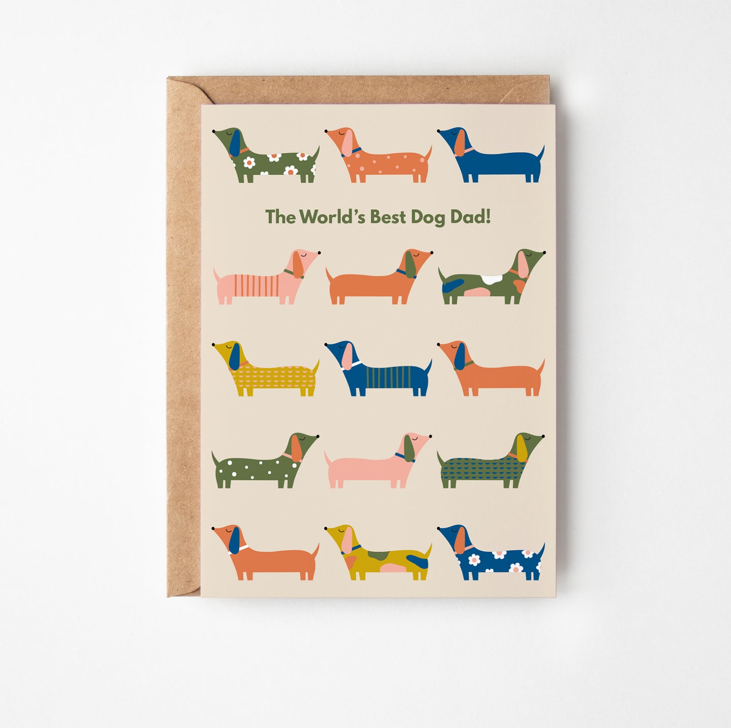 Best Dog Dad Greetings Card