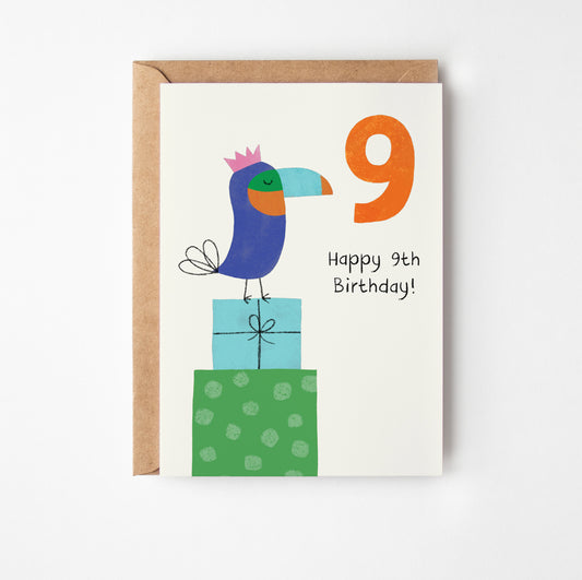 Toucan 9th Birthday Card