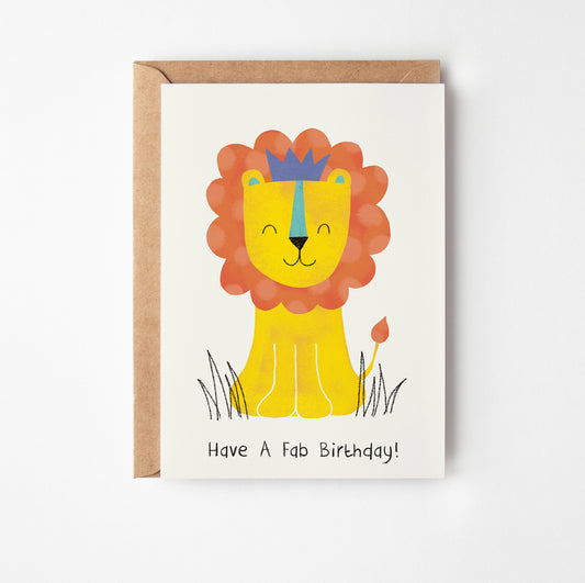 Lion Birthday Card