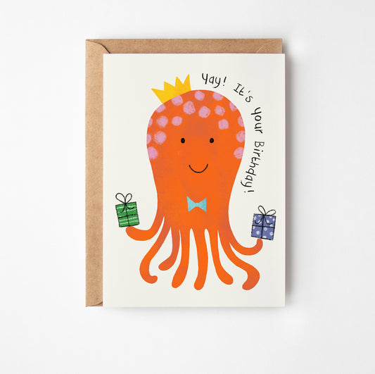 Octopus Birthday Card