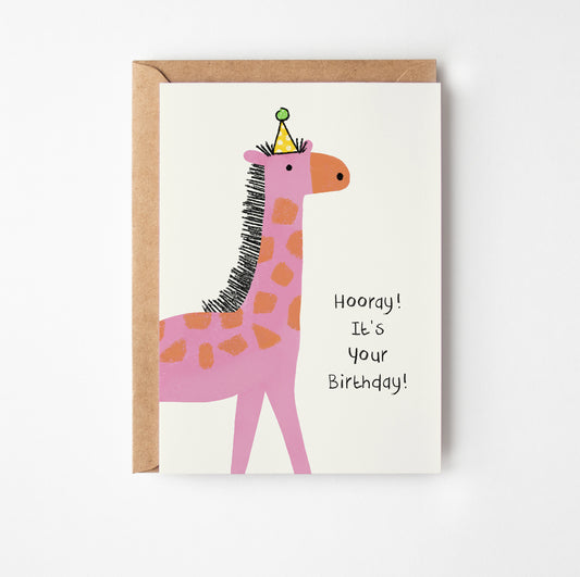 Giraffe Birthday Card