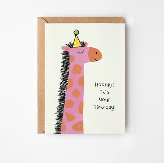 Giraffe Birthday Card