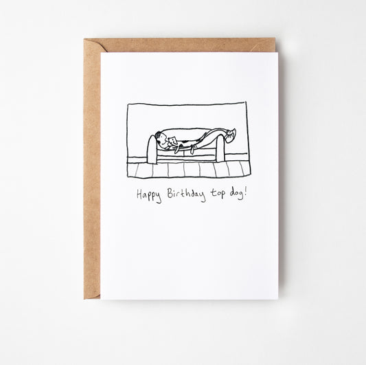 Top Dog Birthday Card