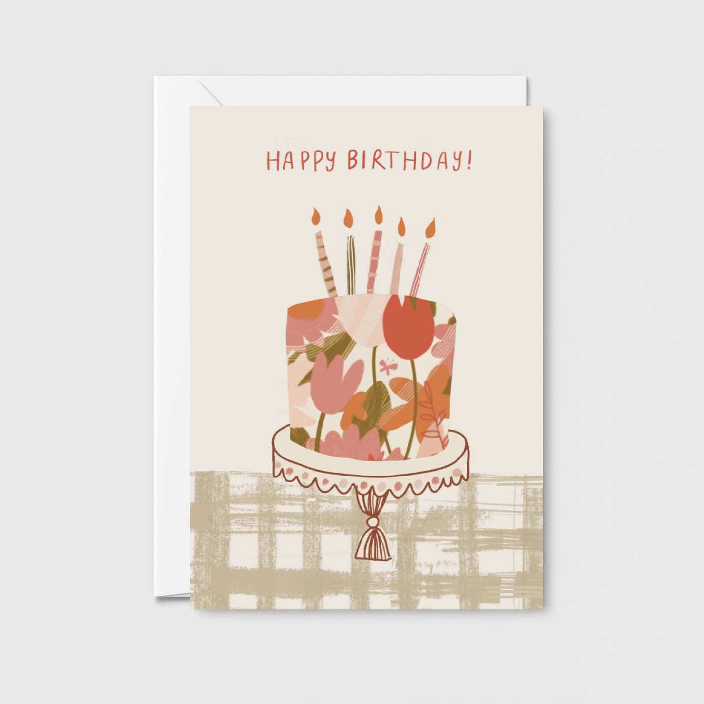 Cake and Candles Birthday Card