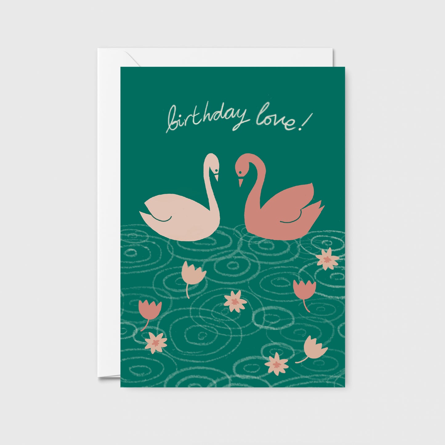 Swans Birthday Card