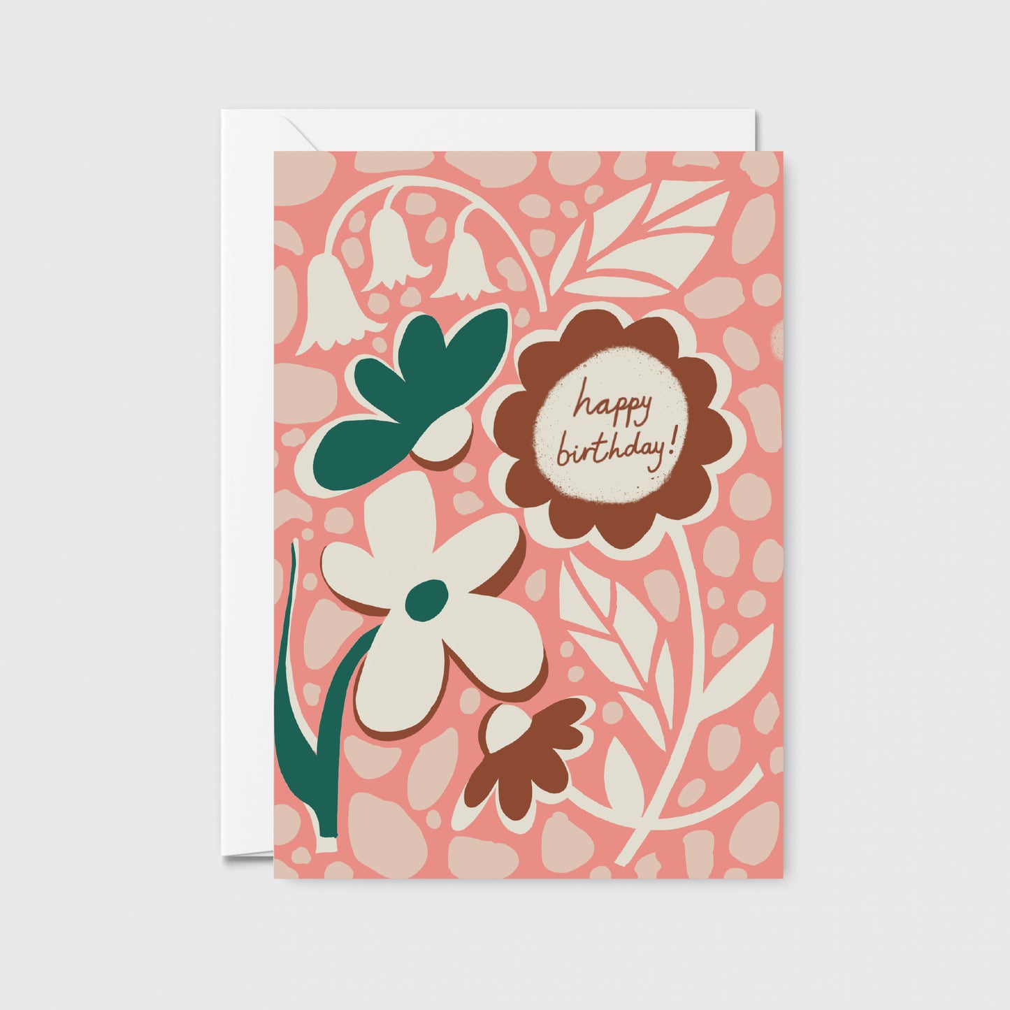 Floral Happy Birthday Greetings Card