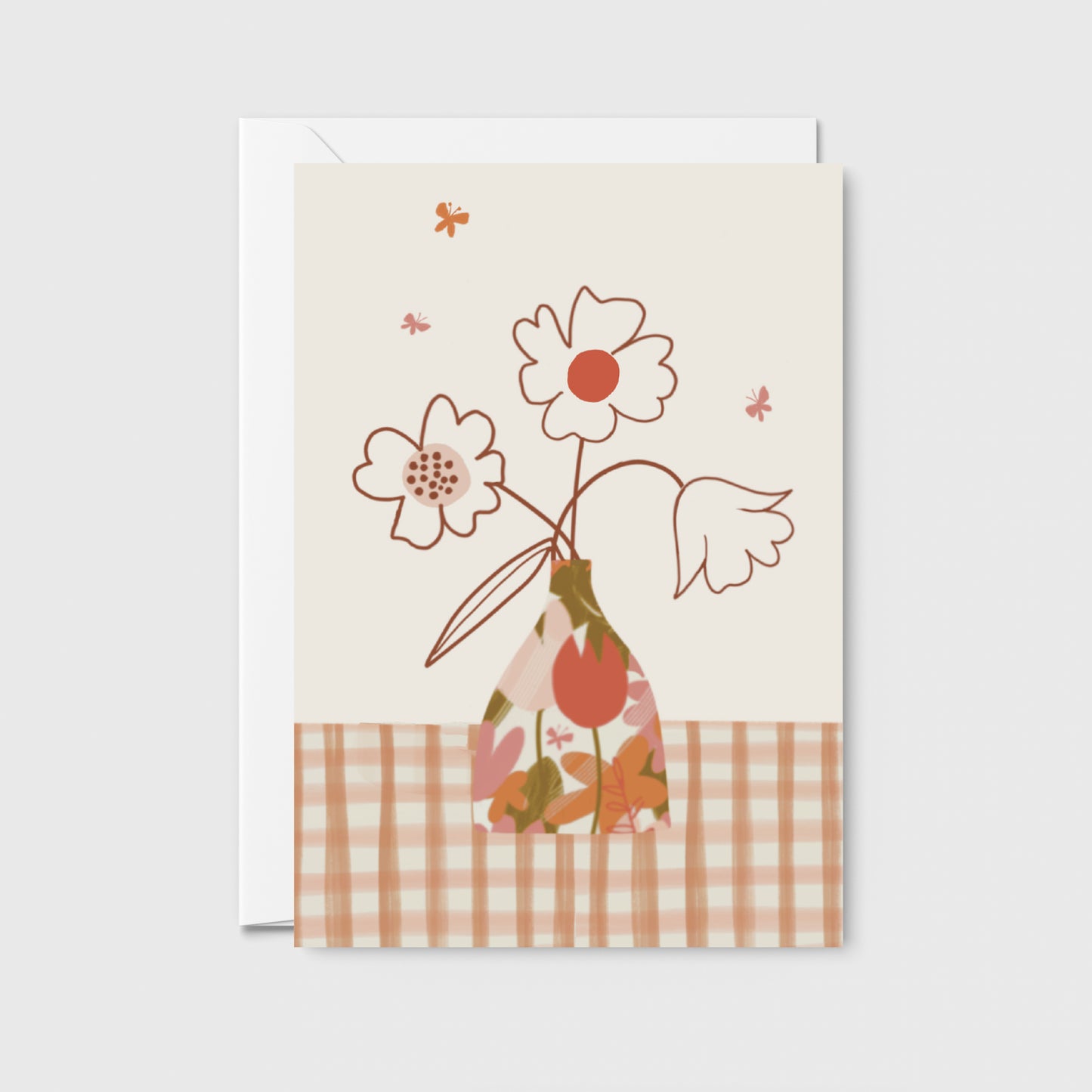 Flowers in Vase Greetings Card