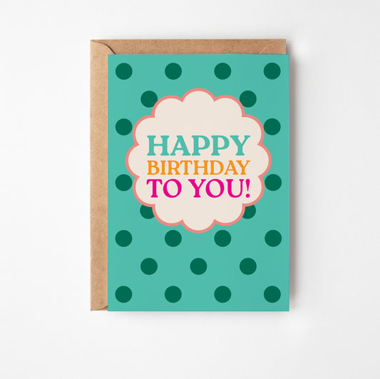 Happy Birthday to you Greetings Card