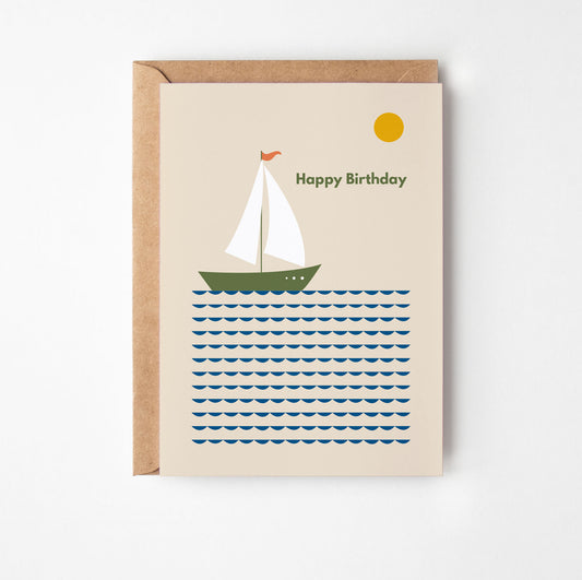 Boat Birthday Card