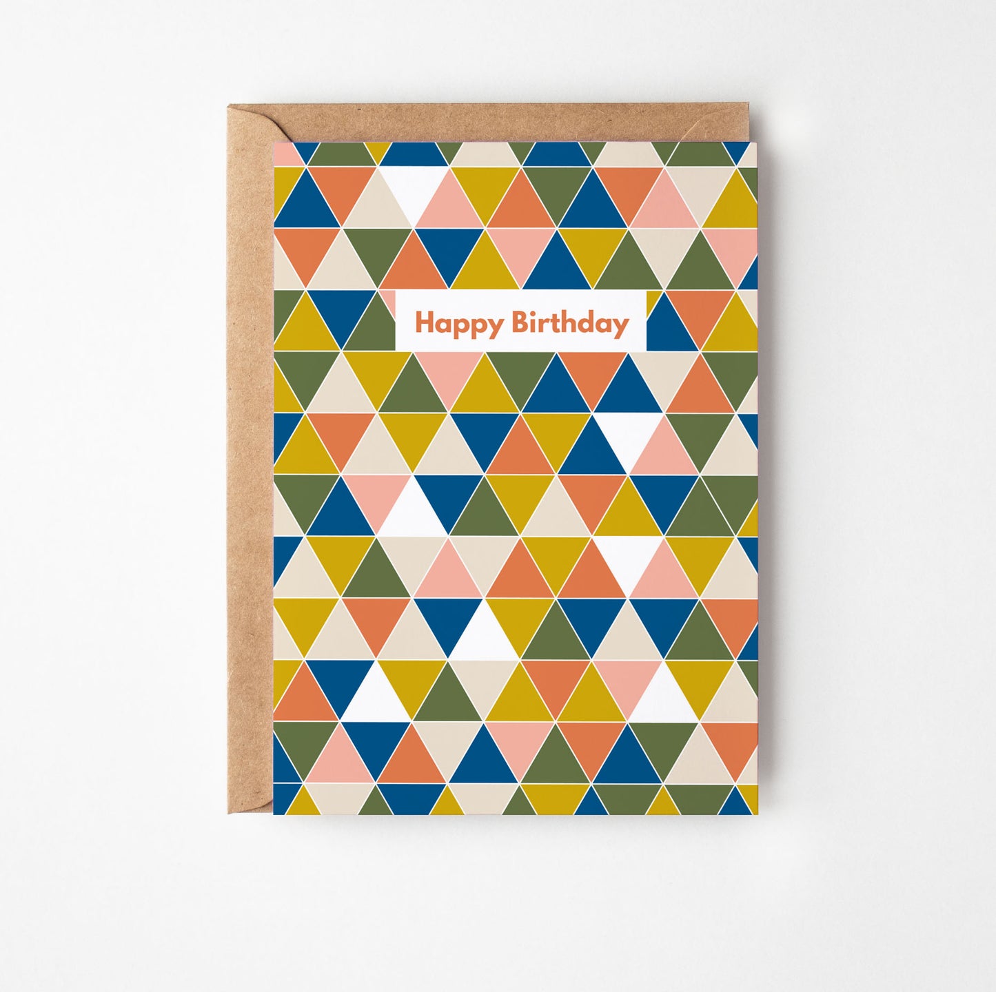 Triangles Pattern Birthday Card