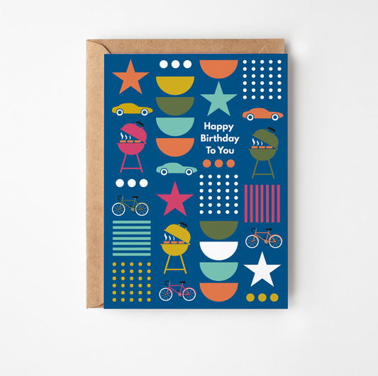 Male Icons Birthday Card