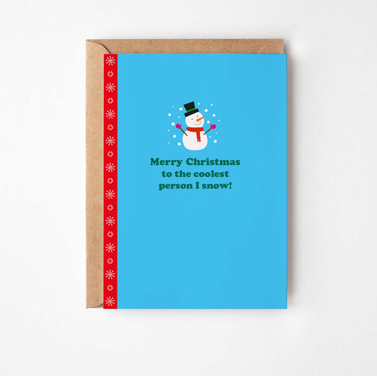 Snowman Christmas Greetings Card