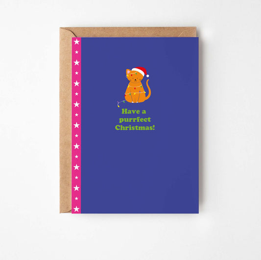 Purrfect Christmas Greetings Card