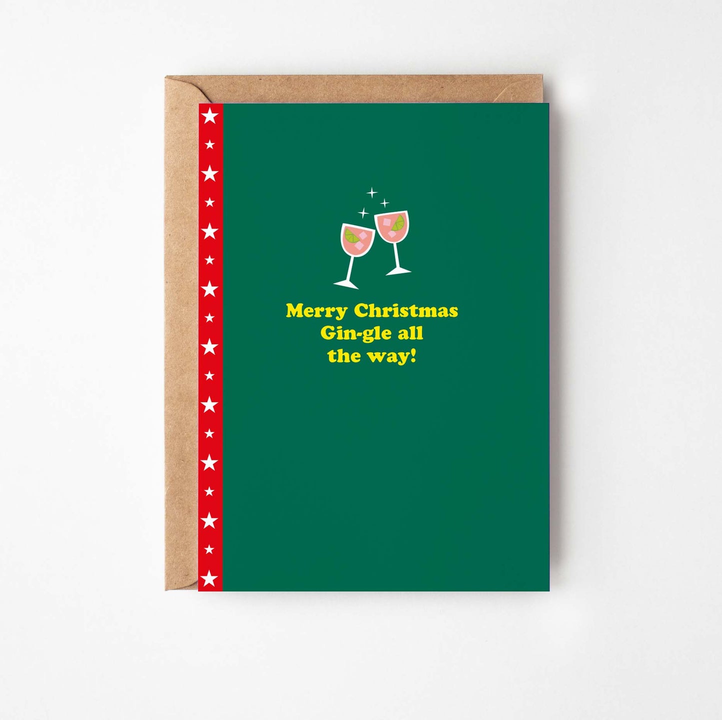 Gin-gle all the way Greetings Card