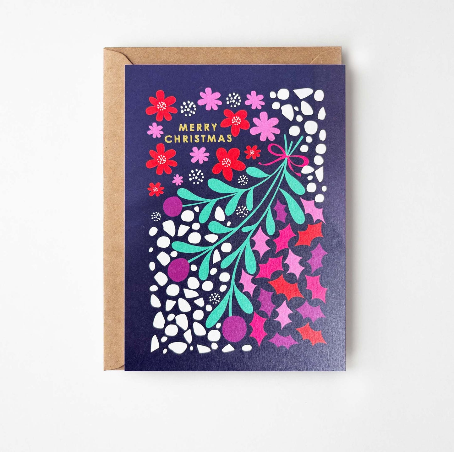 Mistletoe Foiled Greetings Card