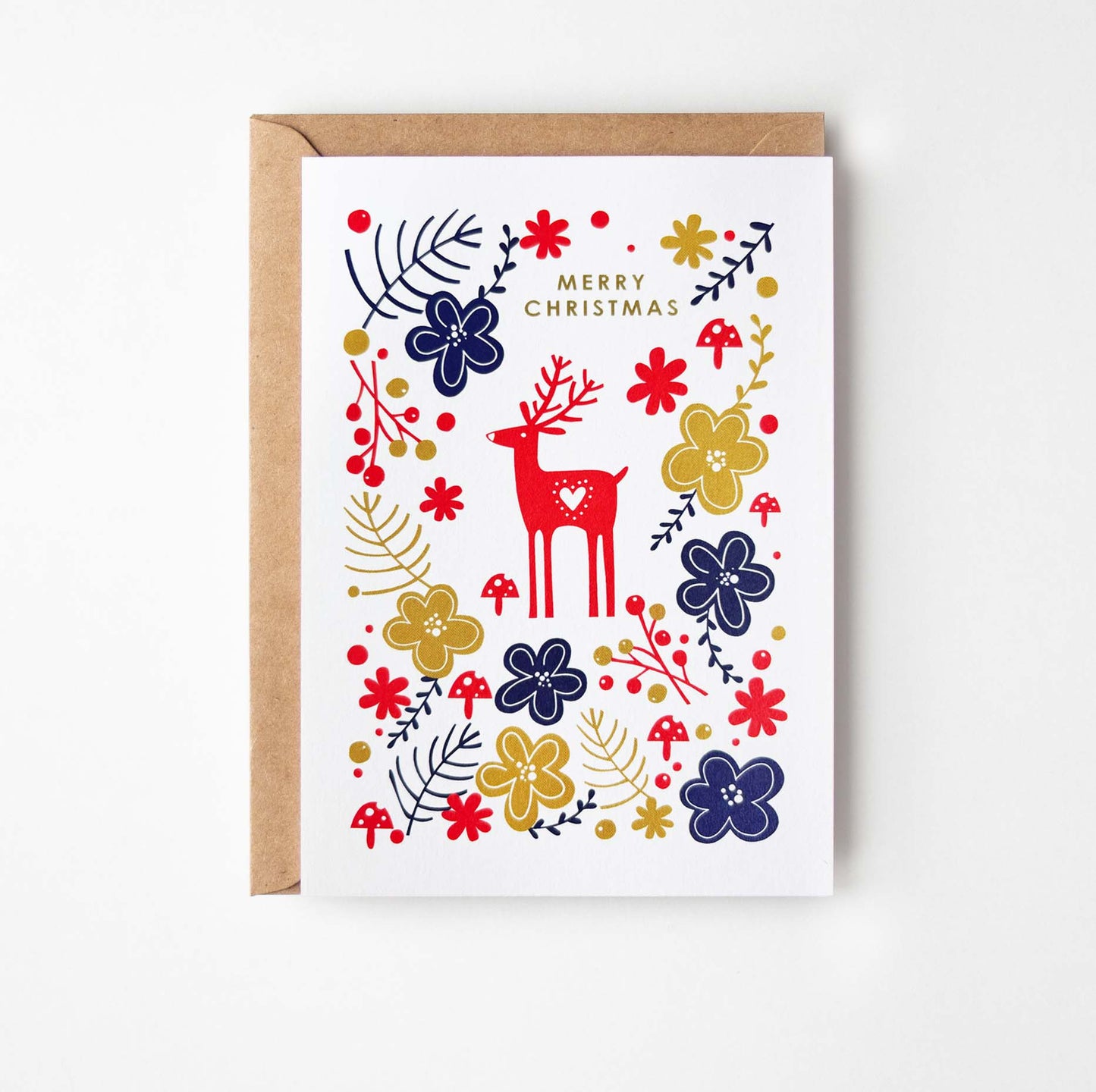 Reindeer Foiled Greetings Card