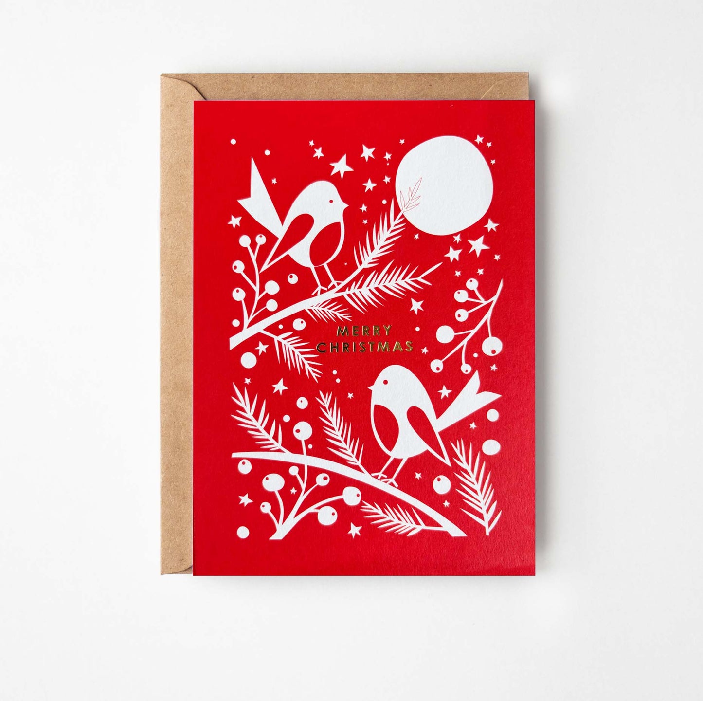 Robins Foiled Greetings Card