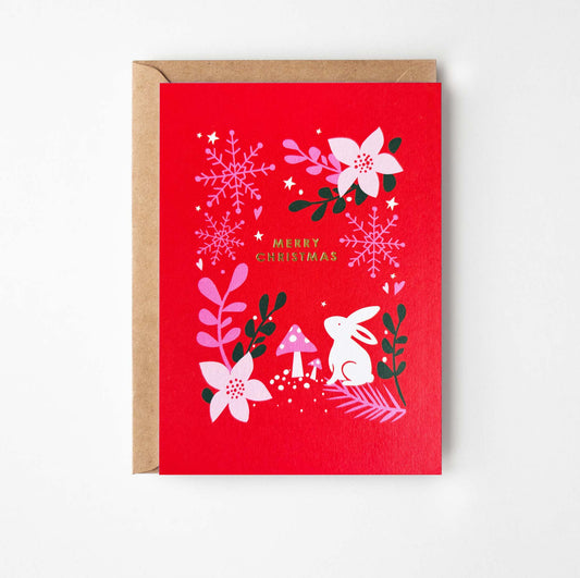 Rabbit Foiled Greetings Card