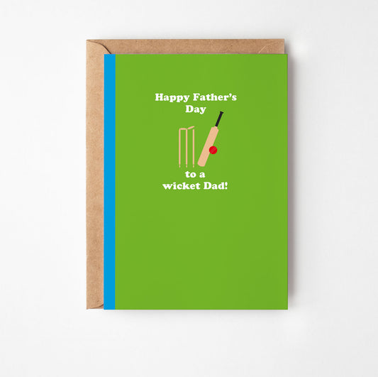 Father's Day Cricket Card