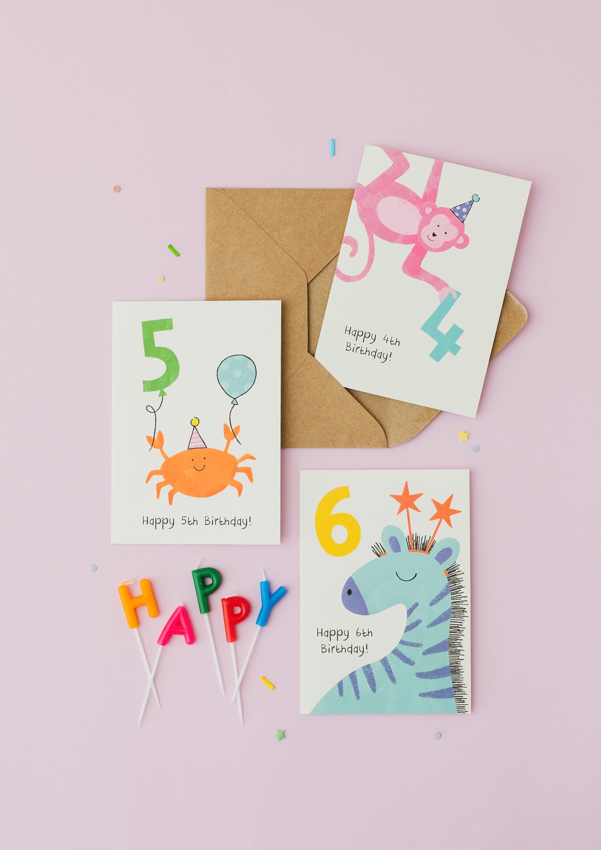 Monkey 4th Birthday Card
