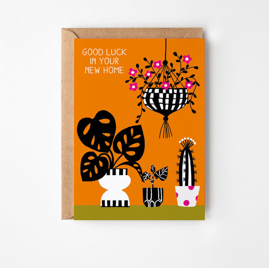 New Home Plants Greetings Card