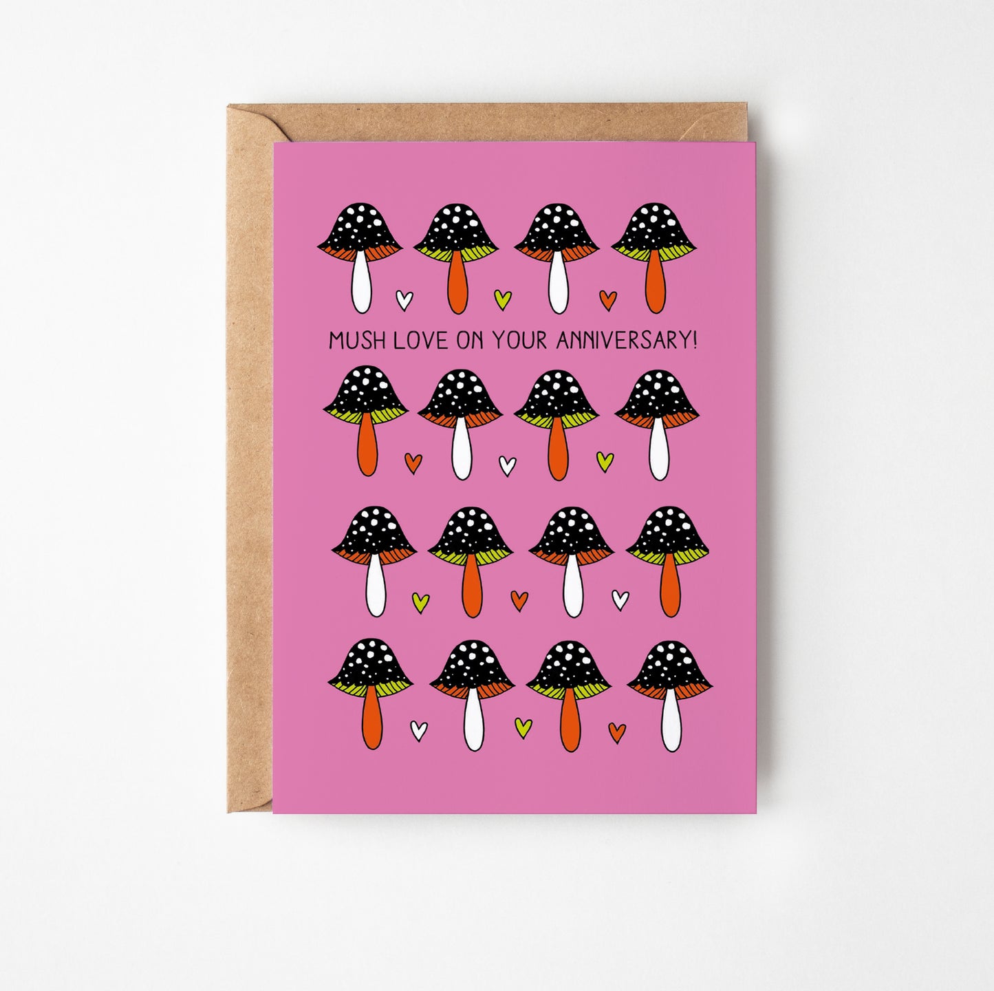Mushroom Anniversary Greetings Card