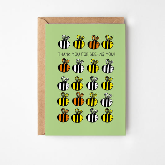 Thank You Bees Greetings Card