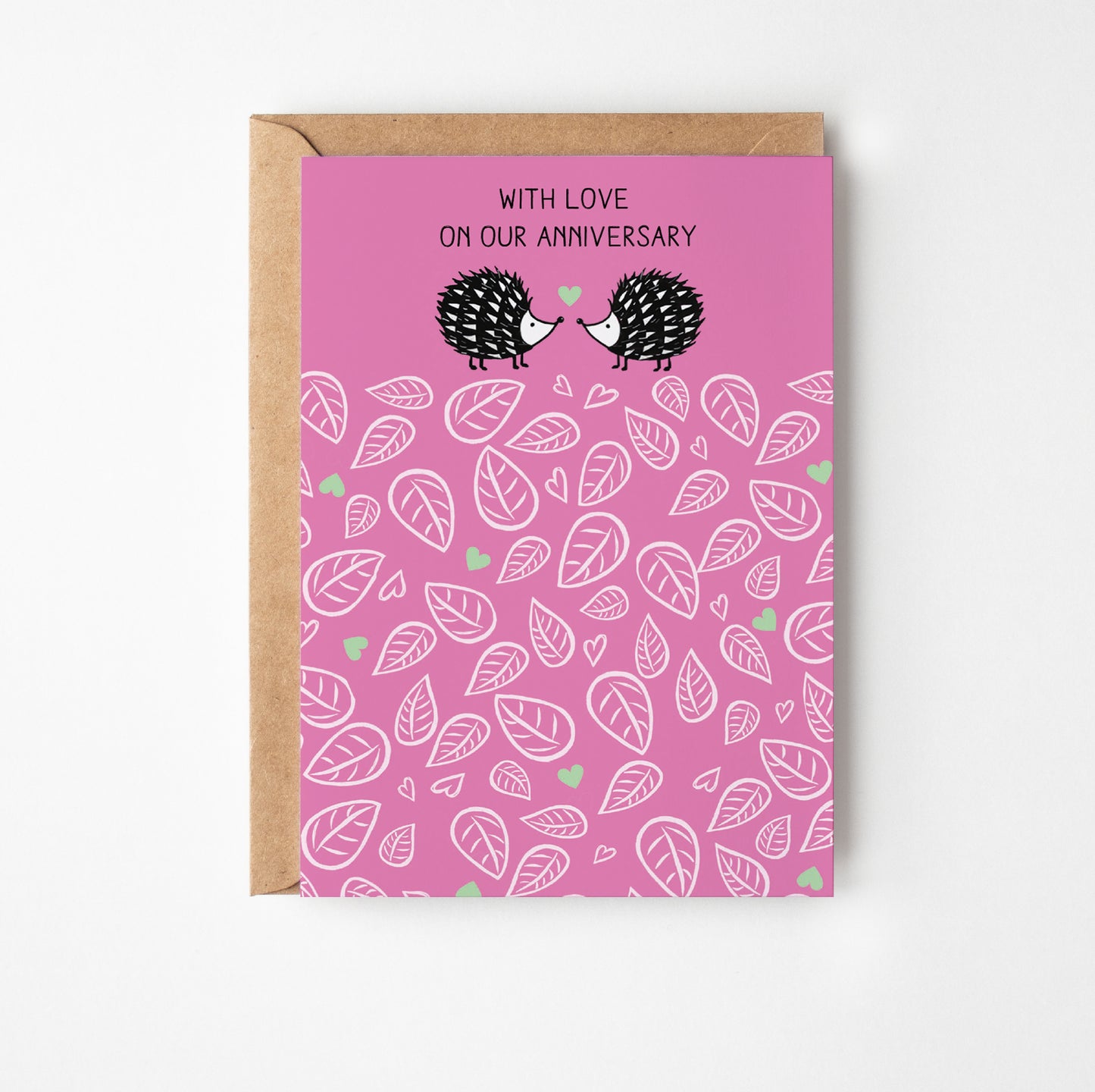 Our Anniversary Hedgehog Greetings Card