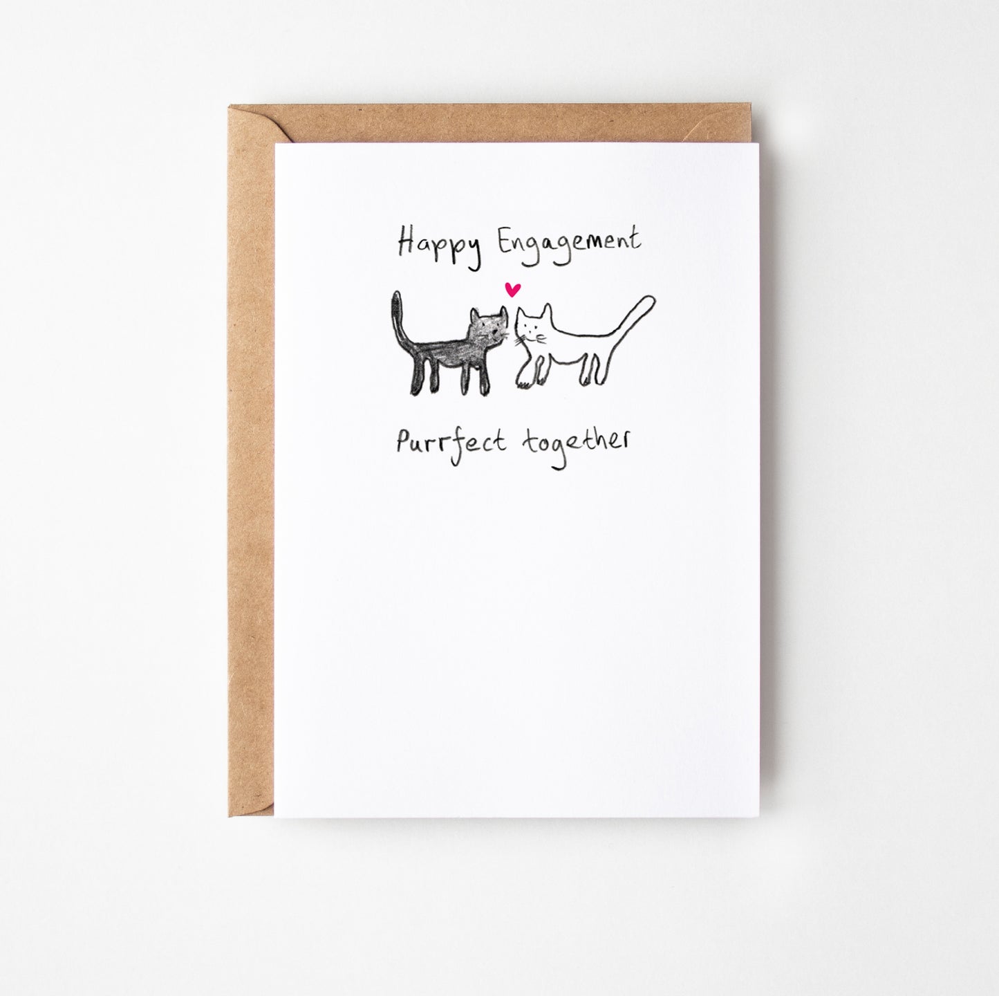 Purrfect Engagement Greetings Card