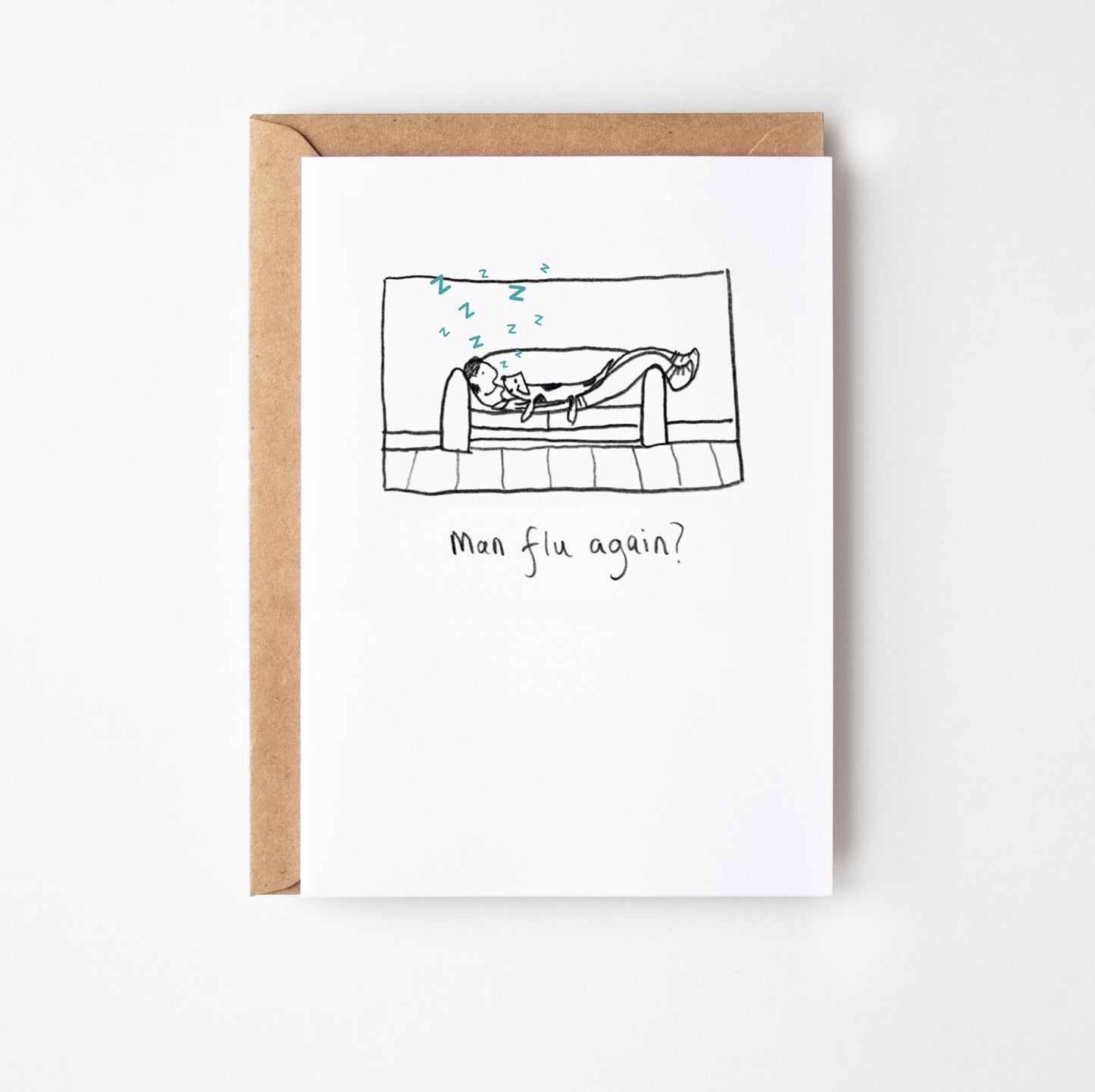 Man Flu Greetings Card