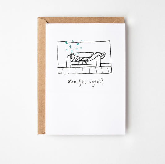 Man Flu Greetings Card