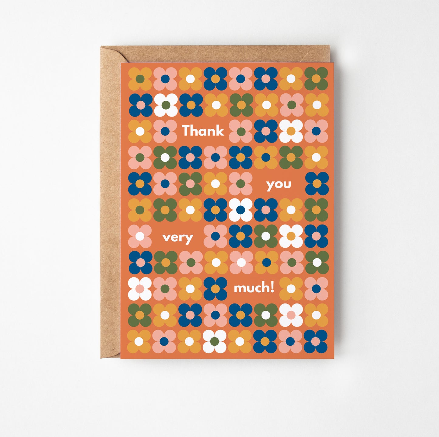 Thank You Flower Power Greetings Card