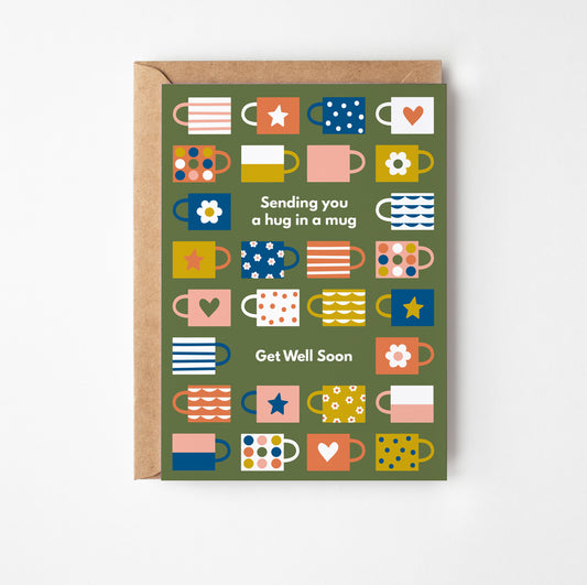 Get Well Mugs Greetings Card