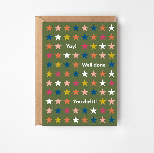 Congratulations Stars Greetings Card