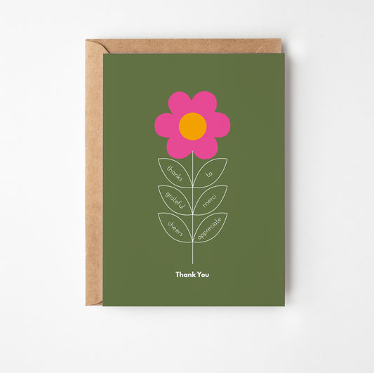 Thank You Daisy Greetings Card