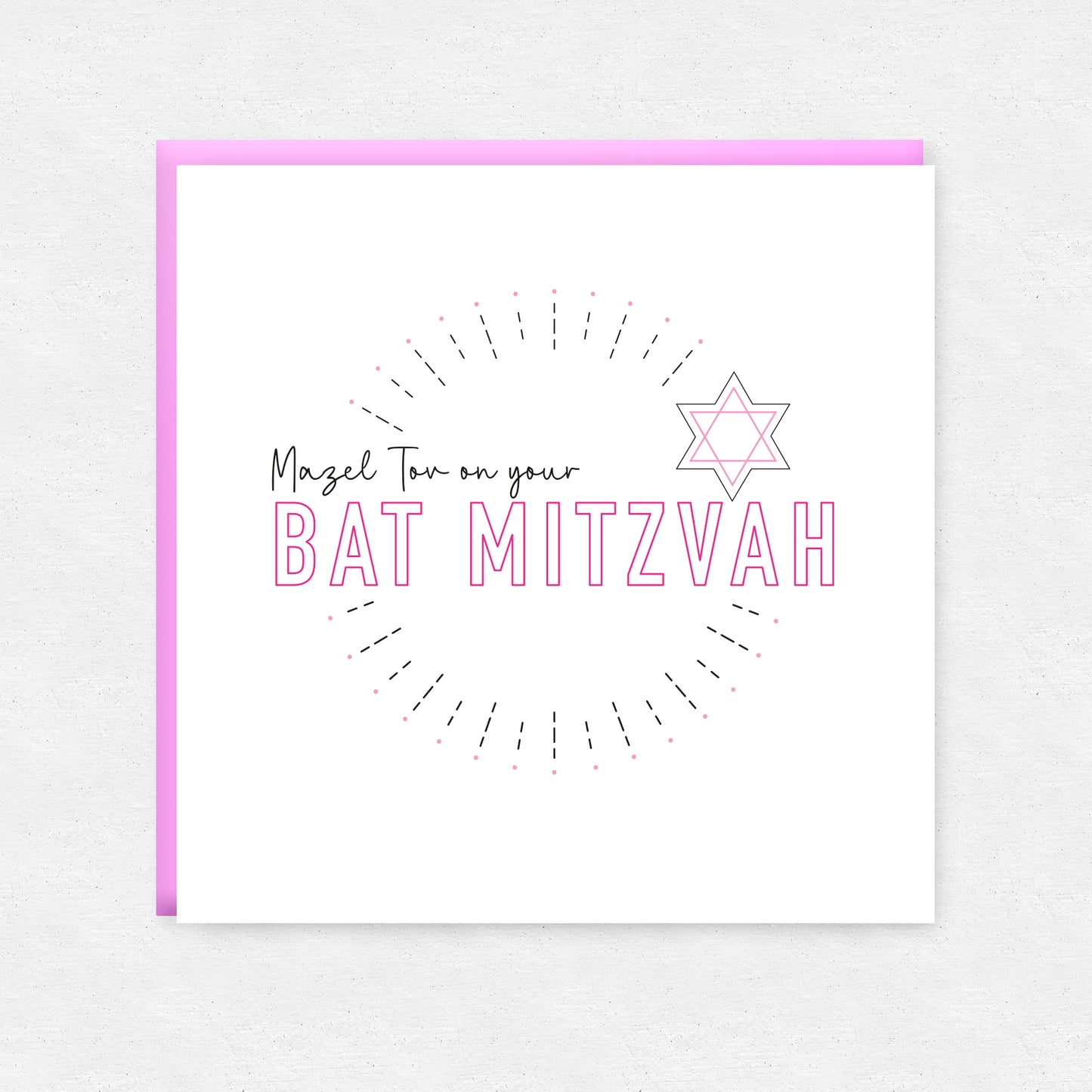 Jewish Bat Mitzvah Greetings Card