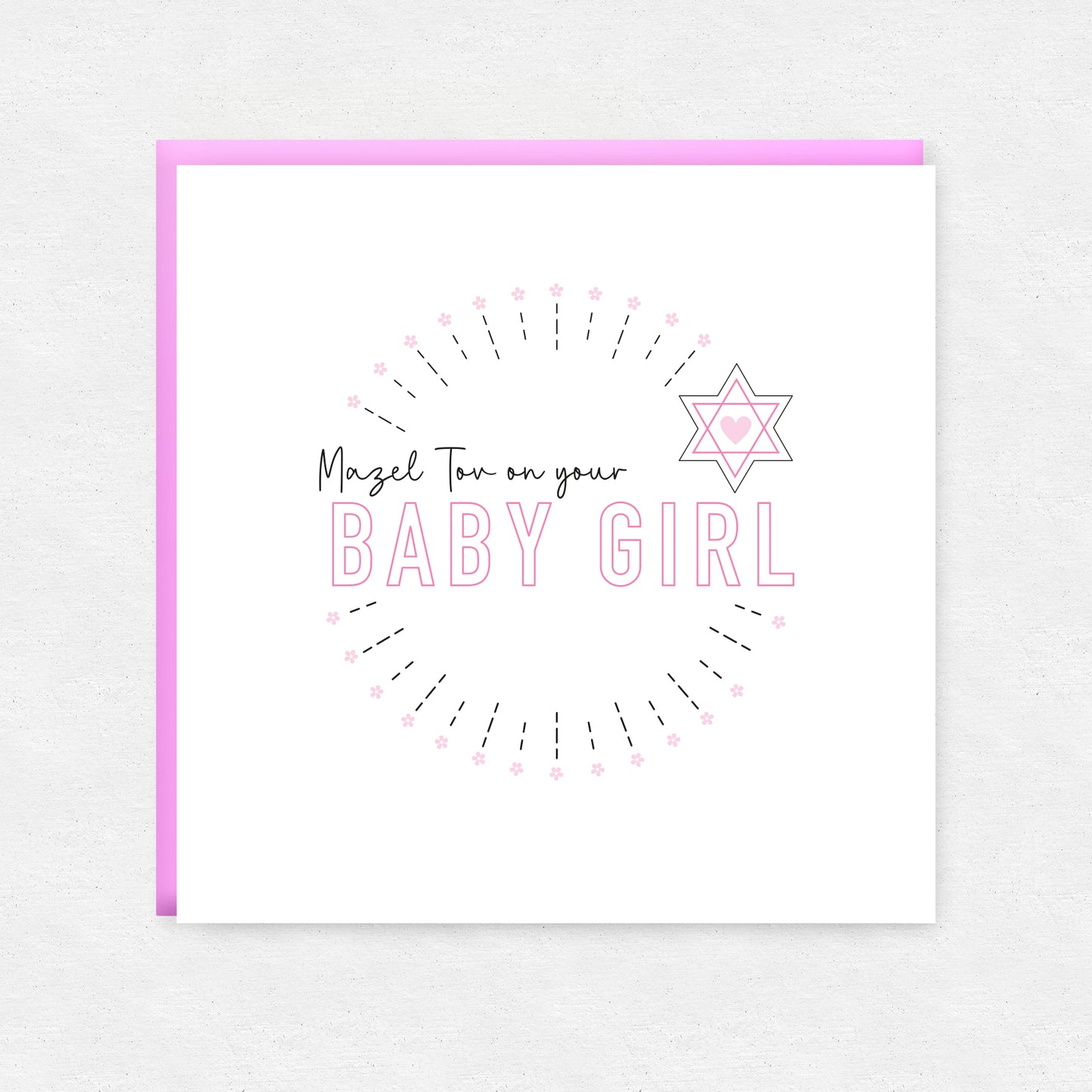 Jewish Baby Girl Greetings Card