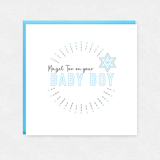 Jewish Baby Boy Greetings Card