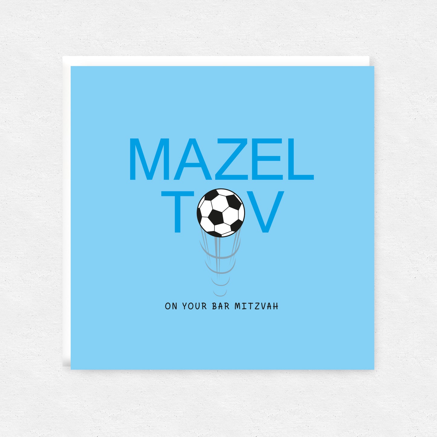 Jewish Bar Mitzvah Football Greetings Card