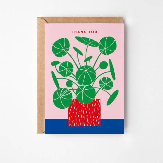 Money Plant Thank You Greetings Card