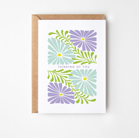 Gerbera Thinking Of You Greetings Card