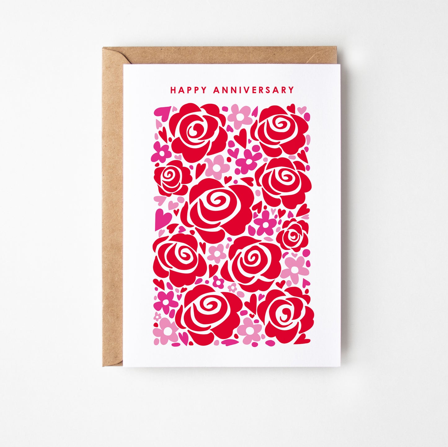 Roses Anniversary Greetings Card