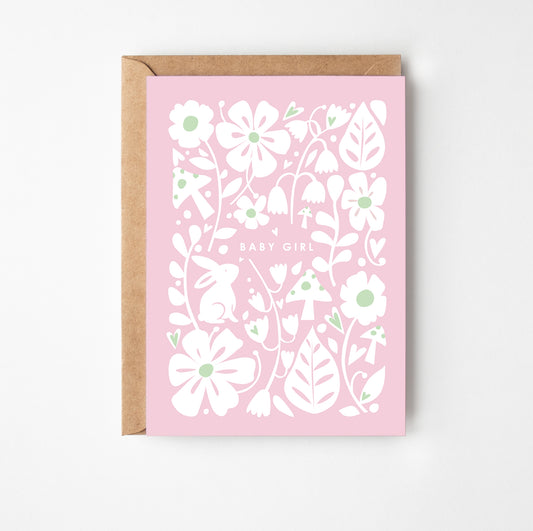 Pretty Baby Girl Greetings Card