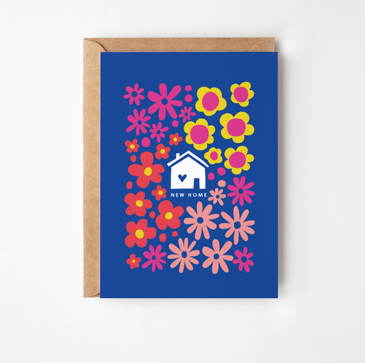 New Home Floral Greetings Card