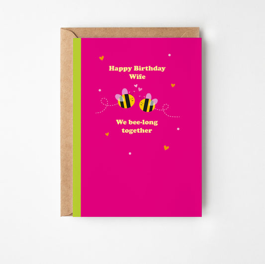Happy Birthday Wife Bee Card