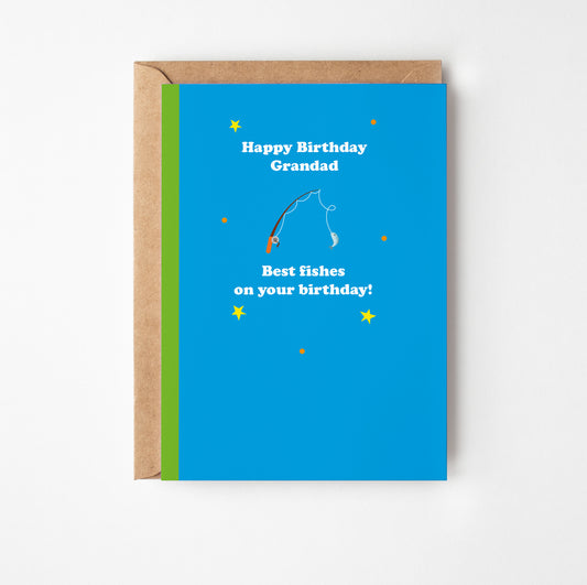 Happy Birthday Grandad Fishing Card